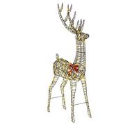 vidaXL, lámpara colgante "Rentier" con 250 LEDs de luz cálida, 180 cm, diseño de ratán