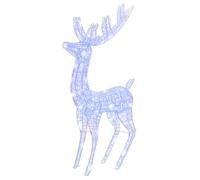 vidaXL Reno navideño acrílico XXL 250 LEDs azules 180 cm