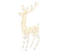 vidaXL Reno navideño acrílico XXL 250 LEDs blanco cálido 180 cm