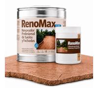 Renomax - Resina Hormigon Impreso y Superficies Porosas Al Agua + Tinte Hormigon Impreso Color Cuero, 5L Cubre hasta 50m² | Repara y Protege Suelos,Fachadas | Fácil de Aplicar, Garantía 5 Años
