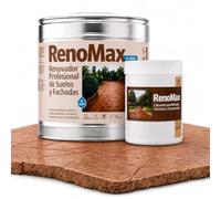 Renomax - Resina Hormigon Impreso y Superficies Porosas Al Agua + Tinte Hormigon Impreso Color Teja Antigua, 2L Cubre hasta 20m² | Repara y Protege Suelos,Fachadas | Fácil de Aplicar, Garantía 5 Años