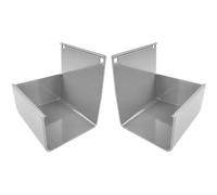 Renoplast® RK65 Aluminio Fondos de canalón Extremos de canalón Izquierdo + derecho, Gris, canalones Canalón de lluvia Drenaje de tejado Perfiles de chapa, caseta de jardín Aparcamiento techado Terraza