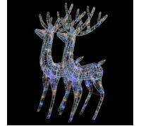 Renos De Navidad Acrílico 250 Led 2 Uds Multicolor 180 Cm Vidaxl
