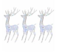 Renos De Navidad Acrílico 250 Led 3 Uds Multicolor 180 Cm Vidaxl