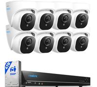 Reolink 16CH 4K PoE Kit Camaras de Vigilancia, 8X 8MP Detección de Personas/Vehículos Cámaras IP de Seguridad Exterior, H.265 4K NVR con 4TB HDD, Visión Nocturna, Grabación 24/7, RLK16-800D8