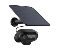 Reolink 180° 4K Camara WiFi Exterior Solar con Bateria Sin Cables, Visión Nocturna en ColorX F1.0, 8MP Camara Seguridad con 2,4/5GHz Wi-Fi 6, Detección PIR y AI, Argus 4 Pro+Panel Solar (Negro)