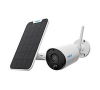 Reolink 2K 3MP Camara Vigilancia WiFi Exterior Solar con Batería Argus Eco | Detección de Personas/Vehículos, Visión Nocturna, Alexa/Google Assistant, Audio Bidireccional, Resistente al agua IP65