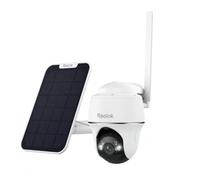 Reolink 3G/4G LTE Camara Vigilancia Exterior Solar con Bateria 5MP 360° PTZ | Cámara Inalámbrica con Tarjeta Sim & 64GB SD, Detección de Persona/Vehículo, Audio Bidireccional, Go PT Plus con Panel Solar