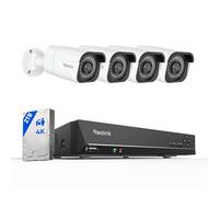 Reolink 4K Kit Camaras de Seguridad, 4X Cámaras IP PoE de Vigilancia Exterior, NVR 8CH con 2TB HDD para Grabación 24/7, Detección de Persona/Vehículo, IP67 Impermeable, Visión Nocturna, RLK8-800B4