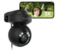 Reolink 5MP PTZ Camara Vigilancia WiFi Exterior/Interior con Seguimiento Automático, Detección de Personas y Vehículos, 2.4/5 GHz WiFi Camara, 355° Pan/50°Tilt, Audio Bidireccional, E1 Outdoor Negro