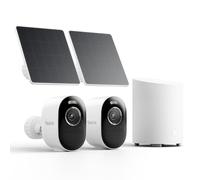 Reolink Sistema de Cámaras de Seguridad Inalámbricas para Exteriores, 5 MP, Visión Nocturna en Color, Detección de Personas/Vehículos/Animales, Informes Semanales, Hub Mini+2xArgus 3 Pro+SP Lite