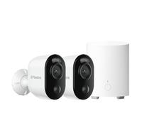 Reolink Argus 3 Ultra 4K Solar (2 Cámaras) + Home Hub Mini | Cámaras Vigilancia WiFi Exterior 8MP sin Cables con Batería, Visión Nocturna en Color, Detección Smart y Almacenamiento Local