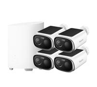 Reolink Home Hub Mini con 4 cámaras Argus Solar, 5 MP, alimentación por batería, visión Nocturna 2K, WiFi de 2,4/5 GHz, alertas Inteligentes y comunicación bidireccional