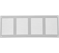 Repa Market blanco Cubierta de ventilación de aire resistente a los arañazos de 400 x 150 mm (dimensiones exteriores) - Cubierta de rejilla de acero galvanizado con pantalla de malla/pared