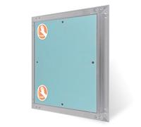 Repa Market Tapa de revisión para paneles de yeso de 30 x 30 cm - Puerta de mantenimiento Push to Open con marco de aluminio, placa de yeso resistente al agua, se puede pintar y embaldosar para