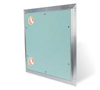 Repa Market Tapa de revisión para paneles de yeso de 40 x 40 cm - Puerta de mantenimiento Push to Open con marco de aluminio, placa de yeso resistente al agua, se puede pintar y embaldosar para
