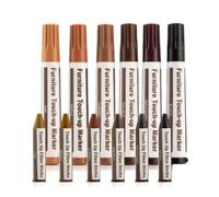 Reparador Arañazos Madera,12pcs Rotulador Reparador Madera,Reparador Parquet,Kit de Marcadores de Reparación de Madera para Muebles,Marcadores de Retoque y Varillas de cera,para Manchas,Arañazos