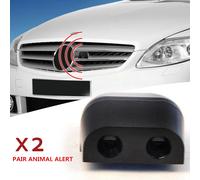 Repelente de animales negro para dispositivos sónicos, montaje en rejilla para coche, silbato de animales, ciervo para coche móvil, furgoneta y motocicleta, 2 uds.