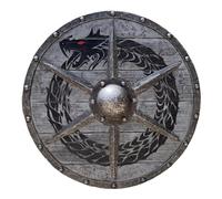 Réplica de placa de madera hecha a mano, 30 cm de diámetro, doble patrón de , emblema de decoración de accesorios para decoración temática de de disfraces, teatro