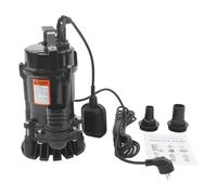 Repomanda Bomba sumergible de agua sucia de 550 W, 16.000 l/h: bomba de drenaje combinada con 15 m de altura de extracción, acero inoxidable IP68, aspiración plana, para sótano y jardín, negro/azul