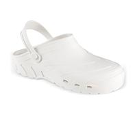 REPOSA Power - Zuecos Sanitarios Mujer y Hombre en Goma Cómodos, Ligeros y Antishock, Zapatos de Trabajo Sanitarios Anatómicos y Transpirables con Orificios Laterales - Zuecos Enfermera con Correa