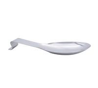 Reposacucharas de Acero Inoxidable Plata para Cocina, 24x9.6 CM | Soporte para Cucharón y Espátula, Uso en Encimera y Fogón, Estilo Limpio y Contemporáneo
