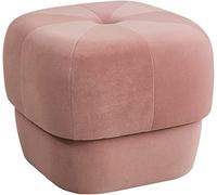 Reposapiés apilable para decoración de sala de estar y dormitorio, reposapiés tapizado azul marino, diseño portátil y creativo, 15.7 x 15 pulgadas, color rosa claro, talla única