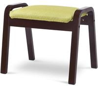 Reposapiés de madera con asiento de esponja de alta resistencia, fácil de montar, taburete bajo para salón y pasillo (color: D)