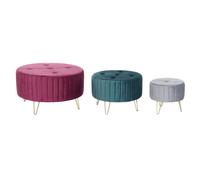 REPOSAPIES SET 3 POLIESTER METAL 80X80X45 FIJALO MB206635