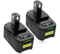 Repuesto Batería para Ryobi 18V 5.5Ah Exemoro y BCL14181H 9.6V-18V Cargador RB18L50 RB18L40 RB18L30 RB18L25 RB18L20 RB18L15 P108 P189 P190 P191 P192 etc (2* baterías de 18 voltios y 5,5 Ah.)