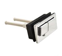 Repuesto de botón de inodoro de doble descarga para cisterna rectangular, montaje de válvula de ahorro de agua ABS cromado fácil de instalar, pieza de reparación de baño