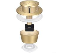 Repuesto de cisterna de inodoro con botón de descarga doble, mecanismo actuador de tanque de inodoro para Fluidmaster PRO550UK y Skylo SKY005, pieza de reparación de baño de plástico ABS con (oro +