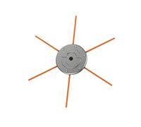 Repuesto de cuchilla para cortacésped, cabezal de corte de malezas de seis líneas para un corte eficiente de césped de jardín, herramienta de mantillo de metal resistente, ajuste universal para
