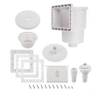 Repuesto de espumador de pared de piscina sobre el suelo de 6 pulgadas para SP1091LX, colector de desechos de plástico ABS resistente a los rayos UV con placas de vacío y adaptador de manguera para