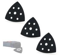 Repuesto de para lijadora delta Bosch - Repuesto de autoadhesivo para placa de lija Bosch Starlock, papel de lija triangular, 7 agujeros de repuesto para lijadora delta Einhell (3 unidades)