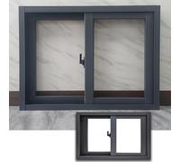 Repuesto de ventana corredera de aluminio para sótano de 23 x 14 pulgadas, color gris oscuro e C s2450 pulgadas, perfecto para renovación y ventilación del hogar