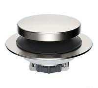 Repuesto para fregadero de baño, tapón de drenaje de metal 3 en 1, con recogedor de pelo desplegable y cesta de filtro desmontable, se adapta a tamaños de drenaje de 1.38 a 2.4 pulgadas (A)