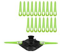 Repuestos cortacésped/podadora: Conjunto Cuchillas Repuesto, Cabezal cortacésped (Dobles), 20 Cuchillas podadora setos. Compatibles con ST24B07-01, ST24L02-01, ST40B07-01, G48GTE30II, GD48GTE33II