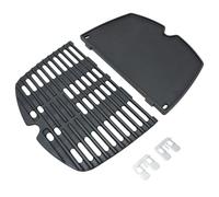 Repuestos para parrilla de hierro fundido Weber Q100, Q120, Q140, Q1000, Q1200 y Q1400 (32,3 x 21,6 cm), accesorios para parrilla de hierro fundido (paquete de 2, 6558 + 7644)