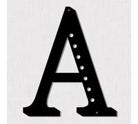 Resama Letras decorativas de metal negro de 11 pulgadas para pared, letrero visual 3D para decoración de pared, alfabeto grande, decoración de granja, para sala de estar, dormitorio, oficina, fiesta