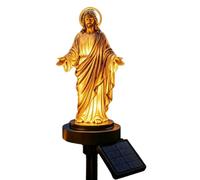 Resin Jesus Light, Solar Garden Stake Sculpture, Decor Waterproof Feature