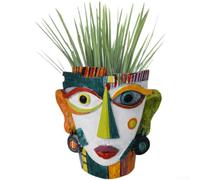 Resina abstracta para escultura, decoración de jardín, estatua de arte retro para patio, balcón, 7 x 4.5 x 6.7 pulgadas (A)