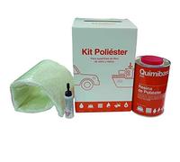 Resina de poliéster + Catalizador (Kit 1kg + fibra MAT-300. 1/M²)
