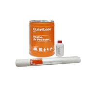 Resina Poliéster + Catalizador 5Kg + Manta Fibra De Vidrio Mat 300 5 M2