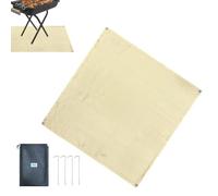 Resistant Anti Slip Stove Pad Under Grill Mat Portable Reusable Heat | Square Fire Pit Mat for Deck Patio Backyard Lawn Tailgating Picnic BBQ Outdoor Cooking