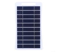 Resistente a la intemperie, delgado, 2 W, individual para salida de panel solar de silicona de cristal, 5 V, tablero de carga solar portátil ligero para viajes al aire libre, camping, senderismo