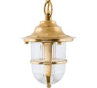 Resistente Al Tiempo Pendelleuchte IP54 Latón Cristal Ø16cm Marítimo Exterior