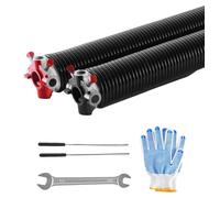 Resorte de torsión para puertas de garaje VEVOR, con dimensiones de φ 6,35 x φ 50,8 x 813 mm, 16000 ciclos, tratamiento por electroforesis, revestimiento , ideal como repuesto para resortes de puertas
