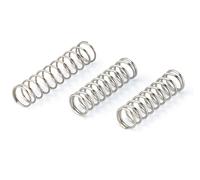 Resortes De Compresión, 0.6mm x 12mm x 35mm, 0.6mm Diámetro del cable, 12mm OD, 35mm Longitud libre, Acero Inoxidable 304, 10 Piezas