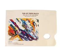 Respicefinem Paleta de Papel rasgable A3, 50 Hojas, Paleta para Mezclar, Paleta para Mezclar Colores, Paleta de Colores, Almohadilla para Mezclar Colores desechable para Acuarela,